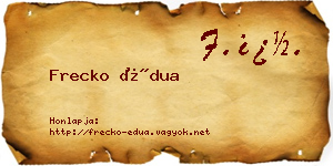 Frecko Édua névjegykártya